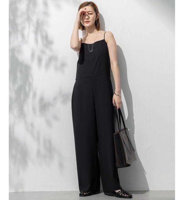 23区「【一部店舗限定/吸水速乾/UVカット/接触冷感/洗える】ストレッチジョーゼット オールインワン」|オールインワン|