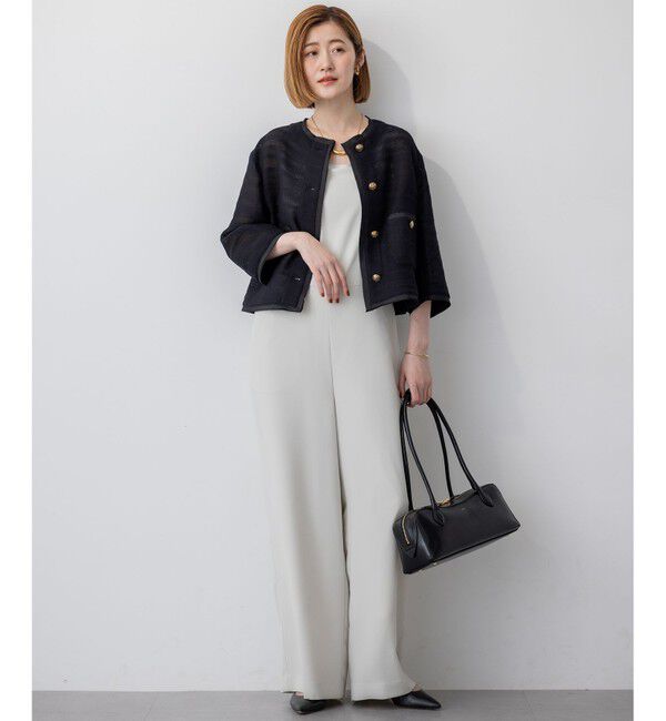 23区「【一部店舗限定/吸水速乾/UVカット/接触冷感/洗える】ストレッチジョーゼット オールインワン」|オールインワン|