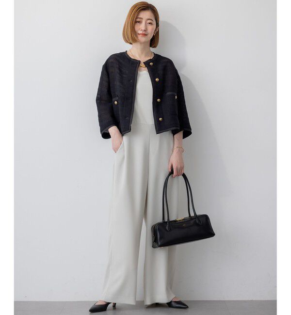 23区「【一部店舗限定/吸水速乾/UVカット/接触冷感/洗える】ストレッチジョーゼット オールインワン」|オールインワン|