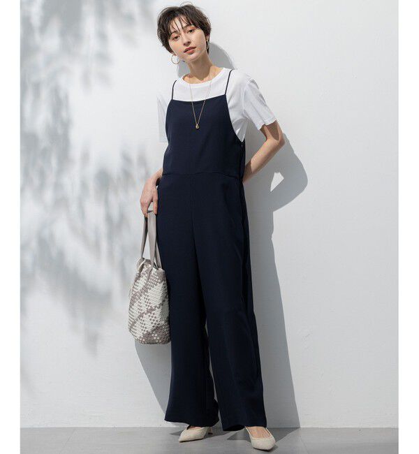 23区「【一部店舗限定/吸水速乾/UVカット/接触冷感/洗える】ストレッチジョーゼット オールインワン」|オールインワン|