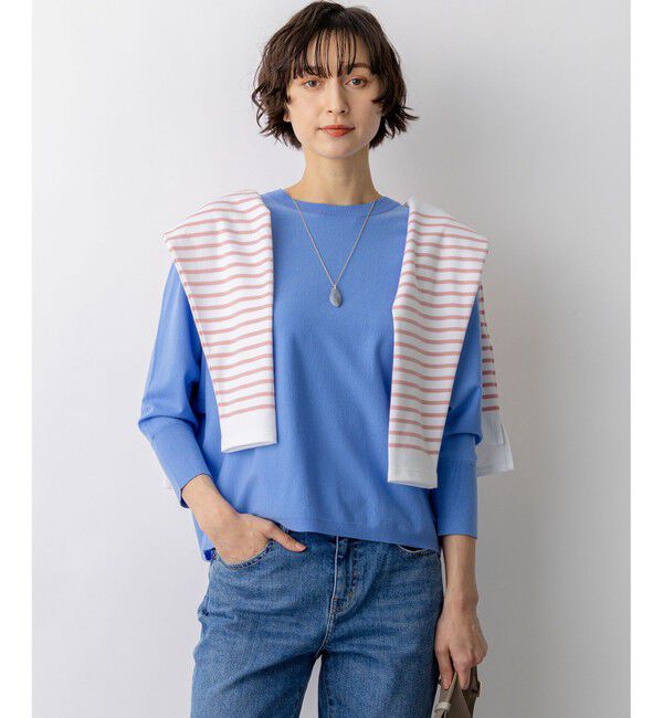 23区「ネオコンフォートストレッチ ドルマン ニット」|ニット・セーター|ｽｶｲﾌﾞﾙ