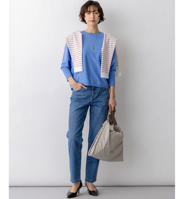 23区「ネオコンフォートストレッチ ドルマン ニット」|ニット・セーター|