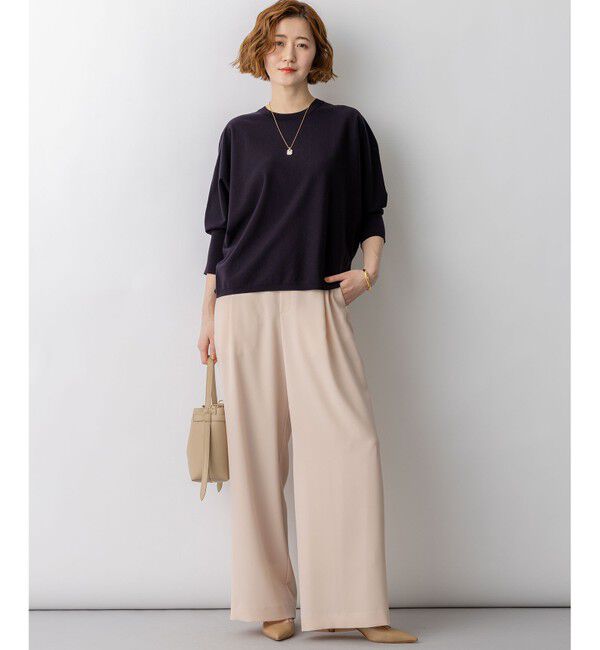 23区「ネオコンフォートストレッチ ドルマン ニット」|ニット・セーター|