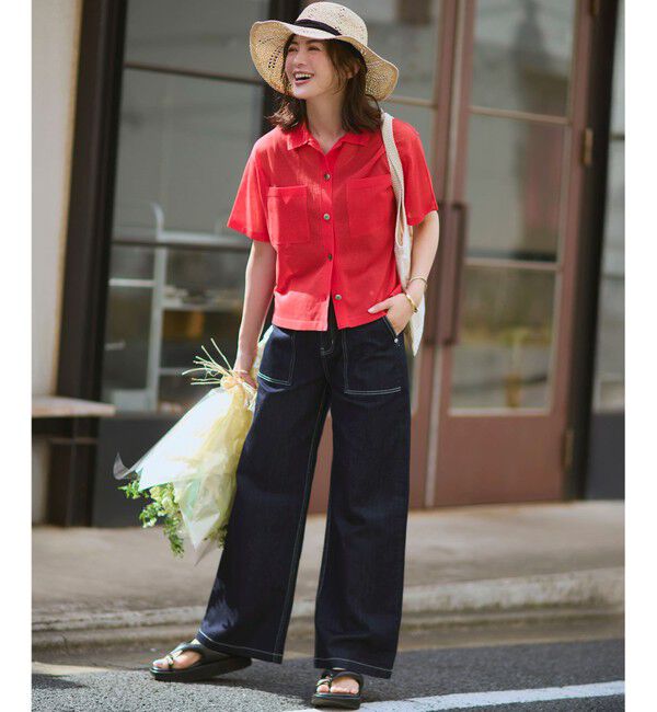 23区「レザータッチトング サンダル」|サンダル|