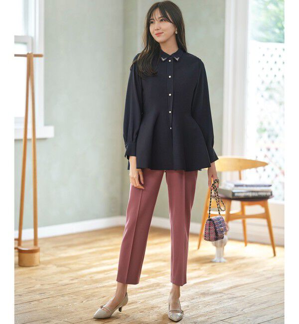 any SiS「【洗える】ペプラムニット ジレ」|ニット・セーター|