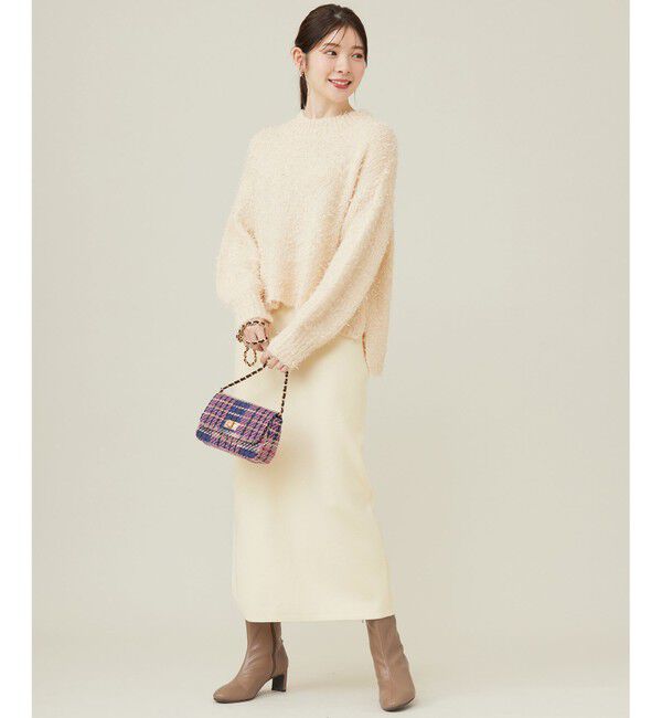 any SiS「【洗える】リボンヤーンミックス ニット」|ニット・セーター|