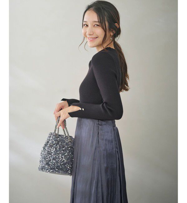 any SiS「【洗える】オーロラサテンコンビ ワンピース」|ワンピース|