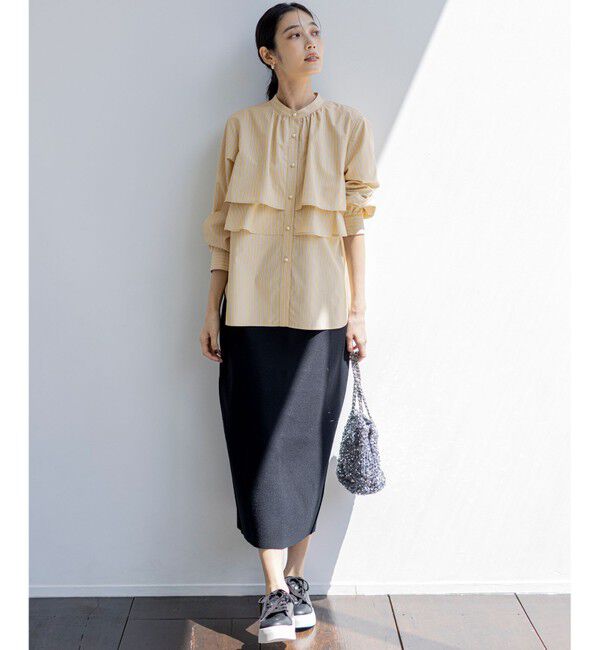 ANY SIS「CICA加工 ニット タイト スカート」|スカート|