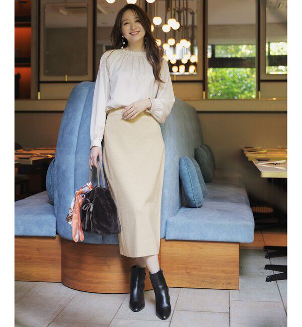 ANY SIS「CICA加工 ニット タイト スカート」|スカート|