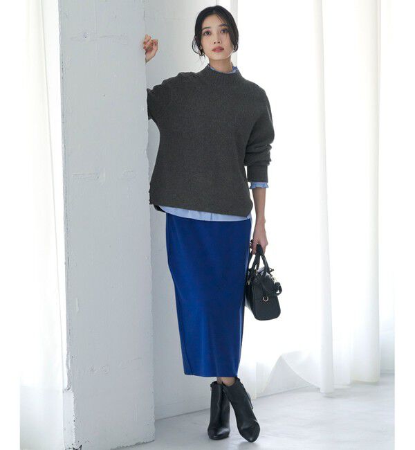 ANY SIS「CICA加工 ニット タイト スカート」|スカート|