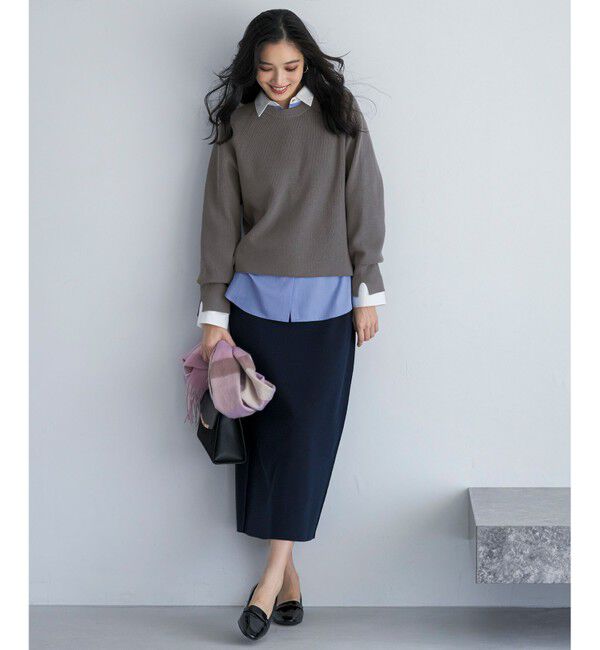 ANY SIS「CICA加工 ニット タイト スカート」|スカート|