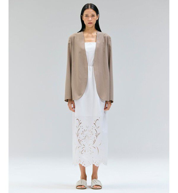 BEIGE,「【洗える】MERCANTI / インナーカップ付きベアトップ」|Tシャツ・カットソー|