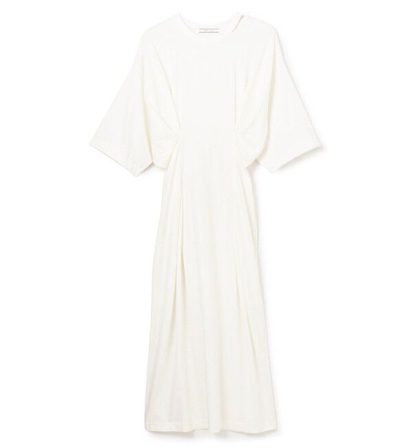 BEIGE,「【洗える】S.BABILA / スリットネックウエストタックワンピース」|ワンピース|