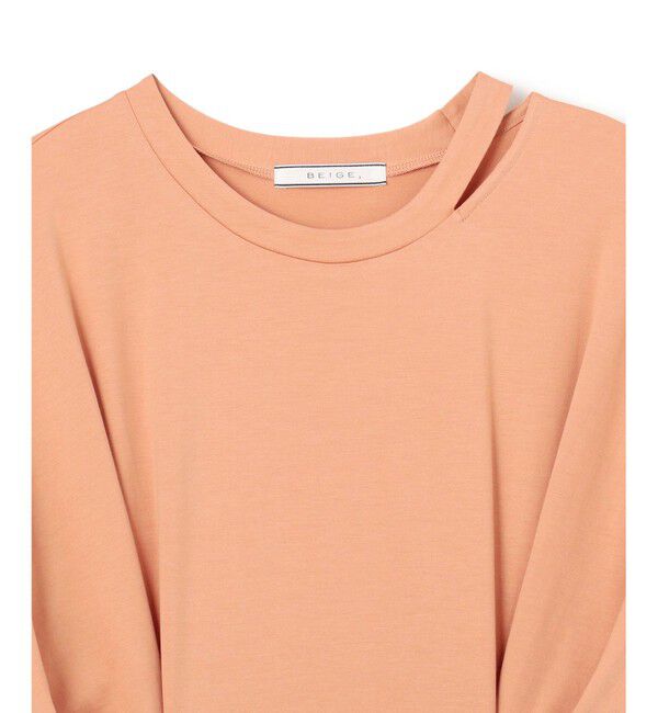 BEIGE,「【洗える】S.BABILA / スリットネックウエストタックワンピース」|ワンピース|