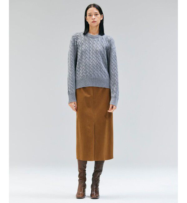 BEIGE,「CISCO / フェイクスエードIラインスカート」|スカート|