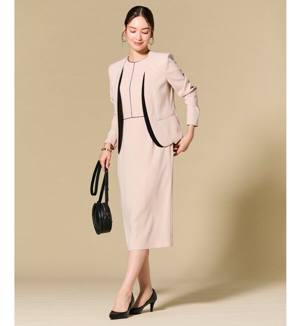 BEIGE,「【L-size・セットアップ対応】CINDY / クルーネックドレス」|ワンピース|