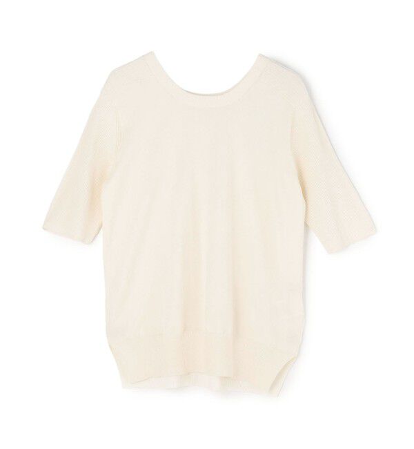 BEIGE,「JULIE / コットンシルク 2WAY半袖ニット」|ニット・セーター|