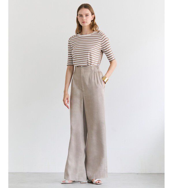 BEIGE,「JULIE / コットンシルク 2WAY半袖ニット」|ニット・セーター|