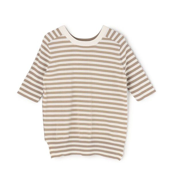 BEIGE,「JULIE / コットンシルク 2WAY半袖ニット」|ニット・セーター|