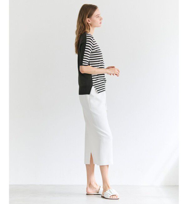 BEIGE,「JULIE / コットンシルク 2WAY半袖ニット」|ニット・セーター|