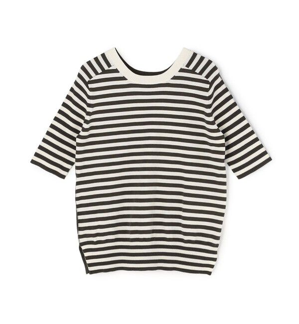 BEIGE,「JULIE / コットンシルク 2WAY半袖ニット」|ニット・セーター|