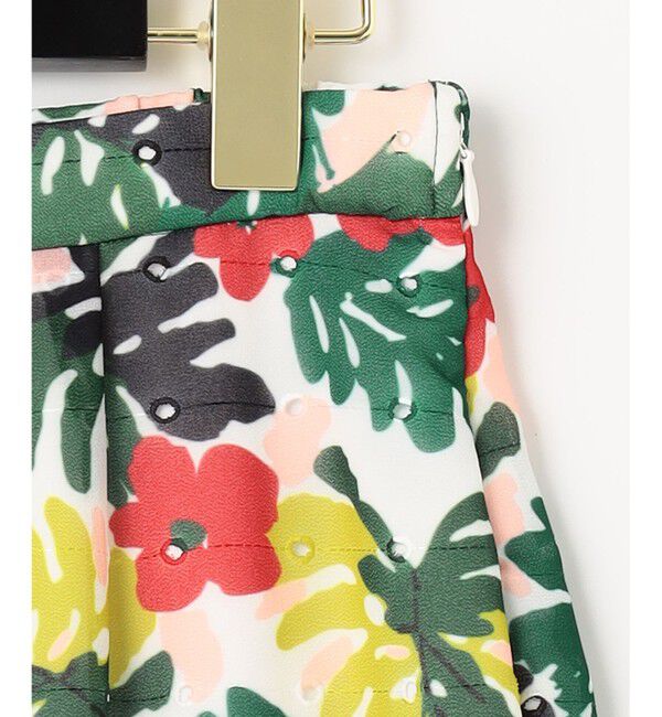  「リーフプリントロングスカート」|スカート|