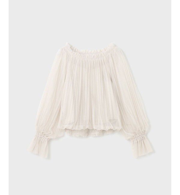  「チュールプリーツトップ」|シャツ・ブラウス|
