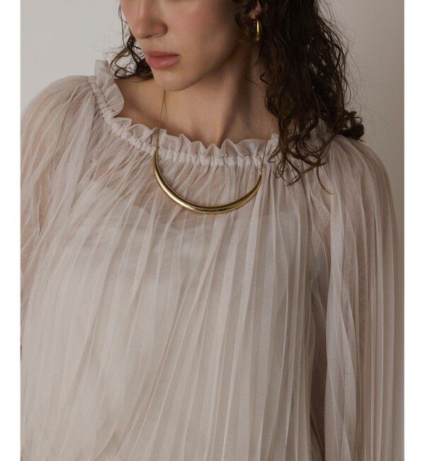  「チュールプリーツトップ」|シャツ・ブラウス|