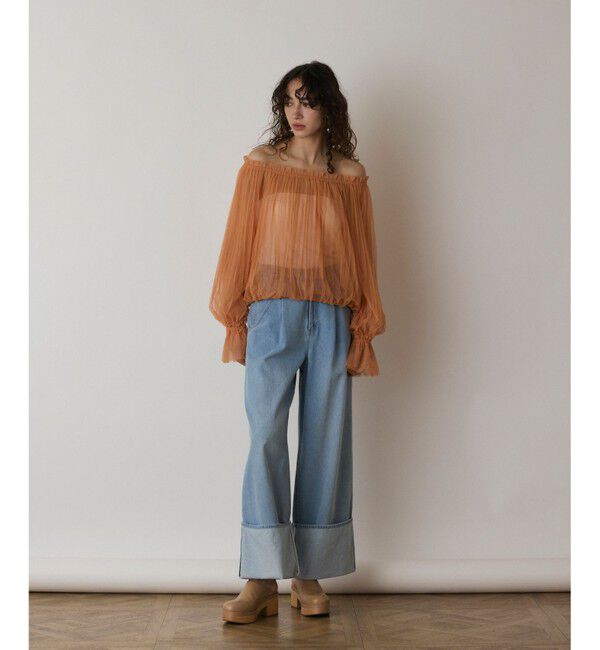  「チュールプリーツトップ」|シャツ・ブラウス|