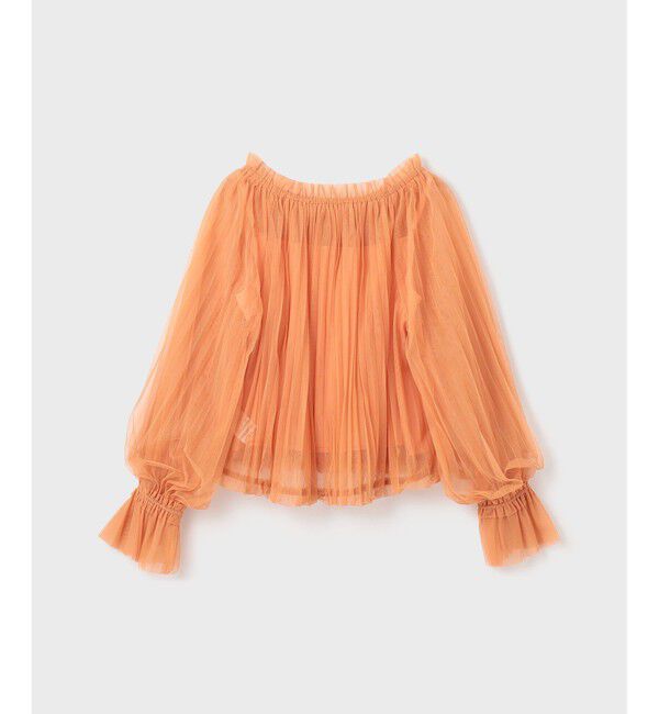  「チュールプリーツトップ」|シャツ・ブラウス|