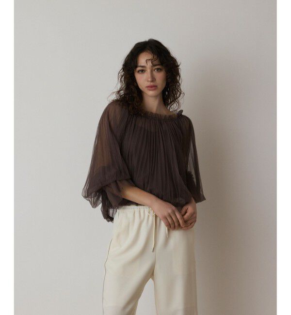  「チュールプリーツトップ」|シャツ・ブラウス|