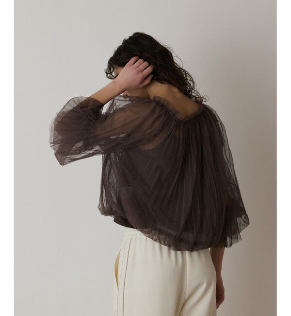  「チュールプリーツトップ」|シャツ・ブラウス|