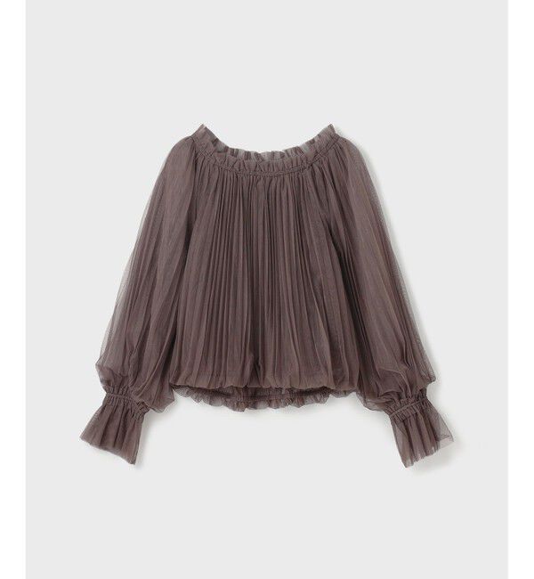  「チュールプリーツトップ」|シャツ・ブラウス|