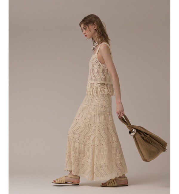 GRACE CONTINENTAL「クロシェレーススカート」|スカート|