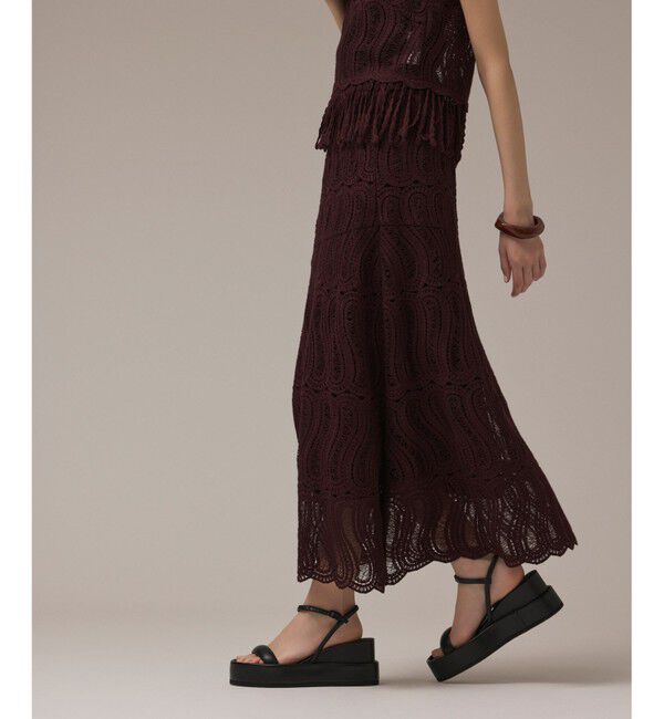 GRACE CONTINENTAL「クロシェレーススカート」|スカート|