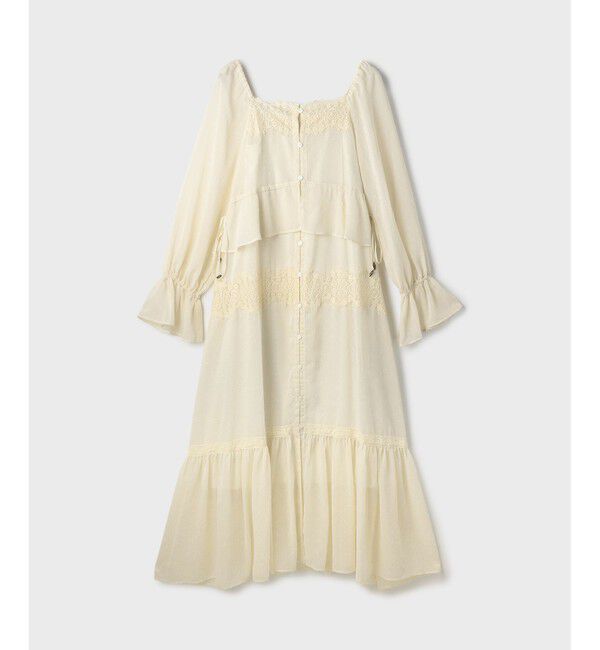 GRACE CONTINENTAL「レースコンビカットジャガードワンピース」|ワンピース|