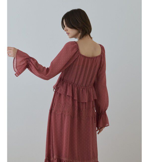 GRACE CONTINENTAL「レースコンビカットジャガードワンピース」|ワンピース|