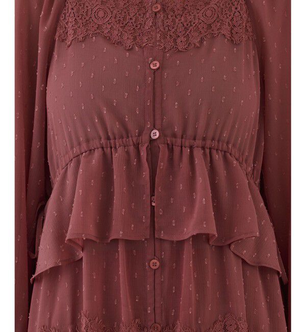 GRACE CONTINENTAL「レースコンビカットジャガードワンピース」|ワンピース|