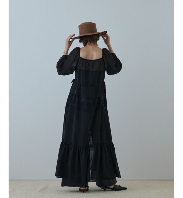 GRACE CONTINENTAL「レースコンビカットジャガードワンピース」|ワンピース|