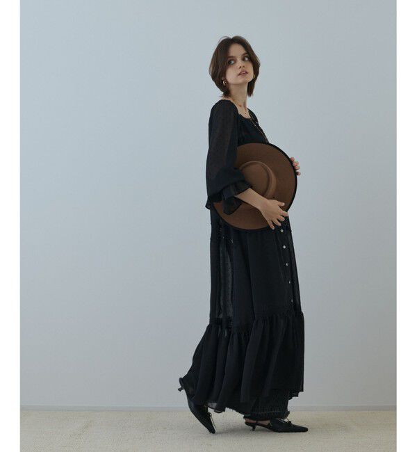 GRACE CONTINENTAL「レースコンビカットジャガードワンピース」|ワンピース|