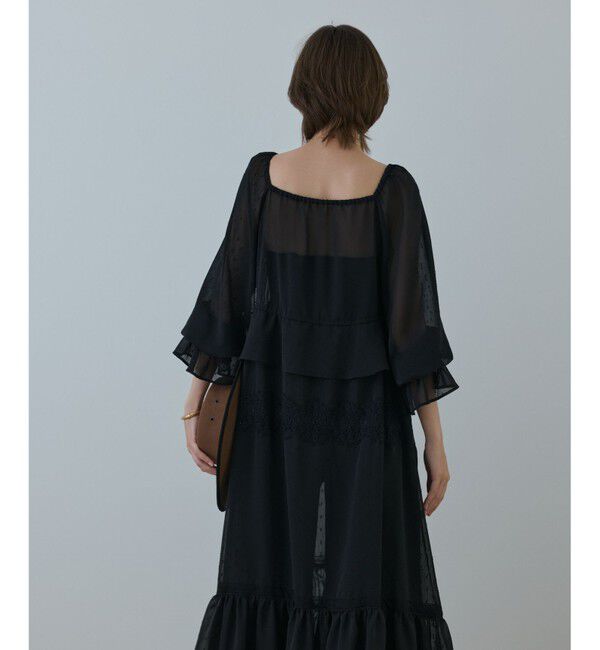 GRACE CONTINENTAL「レースコンビカットジャガードワンピース」|ワンピース|