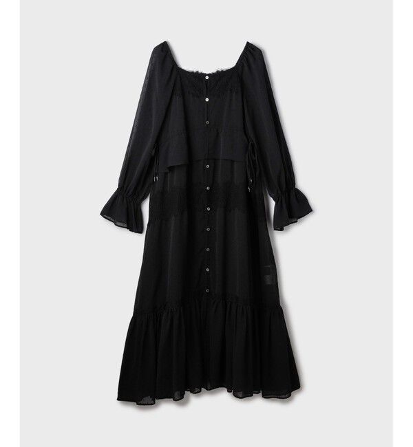 GRACE CONTINENTAL「レースコンビカットジャガードワンピース」|ワンピース|