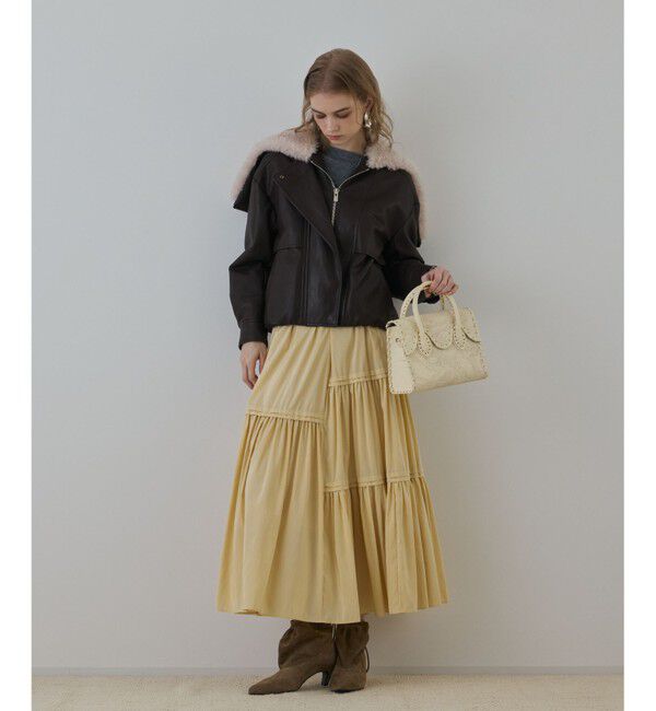 GRACE CONTINENTAL「フェイクレザーボンバージャケット」|その他|