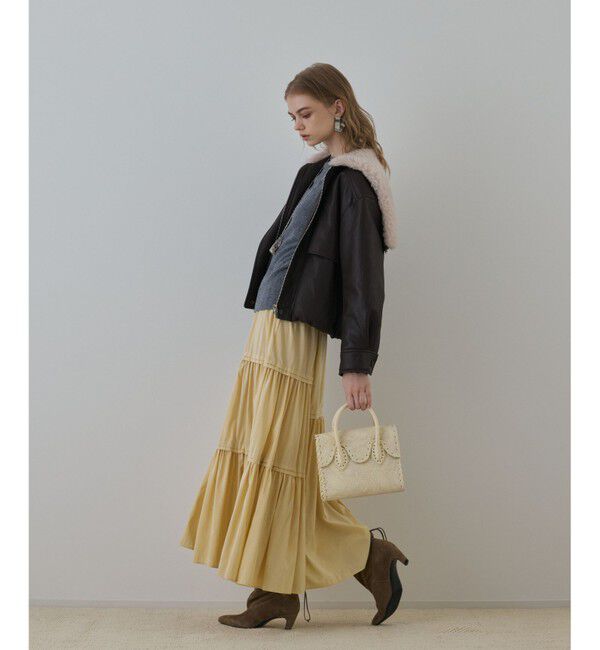 GRACE CONTINENTAL「フェイクレザーボンバージャケット」|その他|