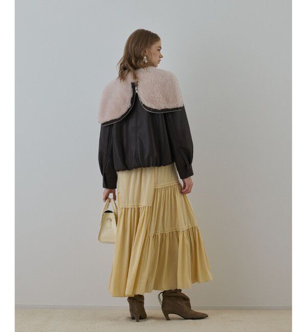 GRACE CONTINENTAL「フェイクレザーボンバージャケット」|その他|