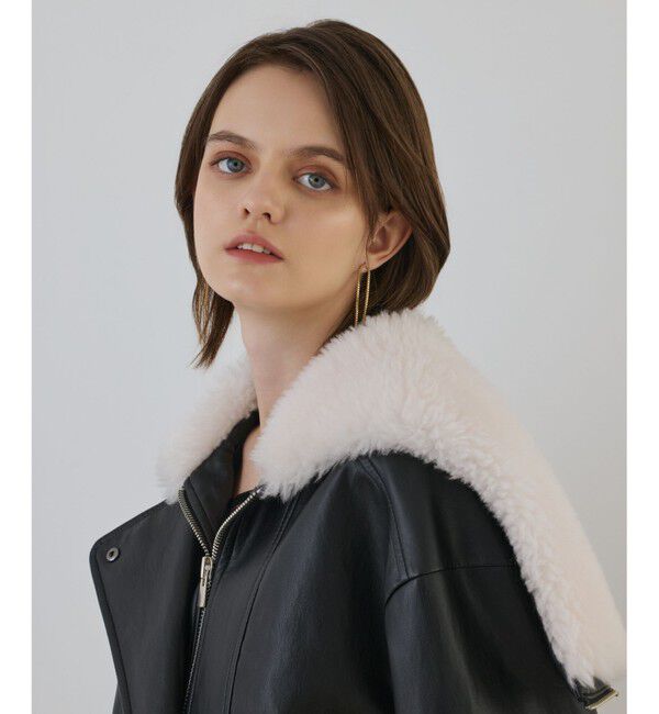 GRACE CONTINENTAL「フェイクレザーボンバージャケット」|その他|