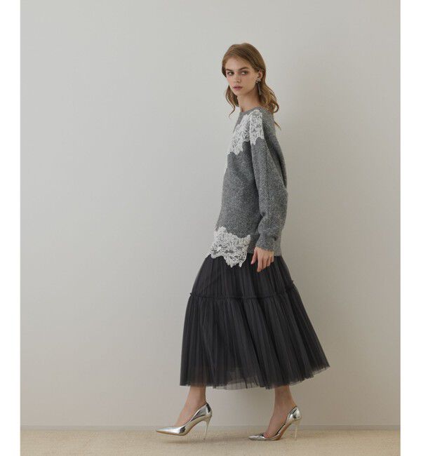 Diagram「レースドルマンニットトップ」|ニット・セーター|