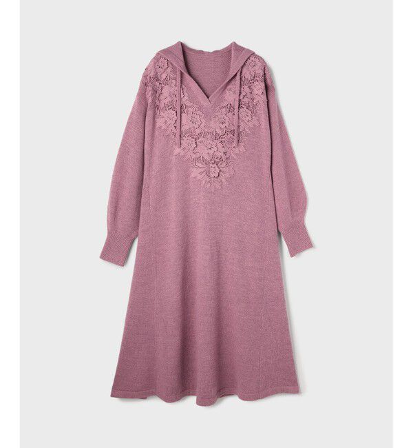 GRACE CONTINENTAL「ケミカルレースニットワンピース」|ワンピース|