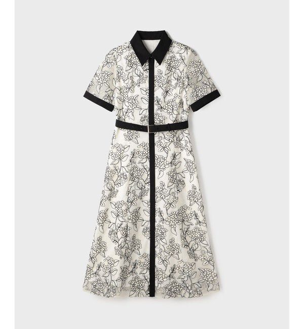 GRACE CONTINENTAL「フラワーコード刺繍ワンピース」|ワンピース|