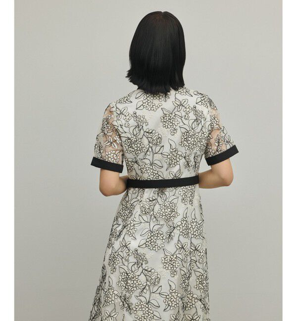 GRACE CONTINENTAL「フラワーコード刺繍ワンピース」|ワンピース|